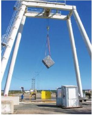 Drop test of a ILW  disposal container
